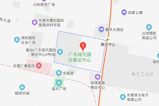 东莞家博会展馆广东现代国际展览中心地图